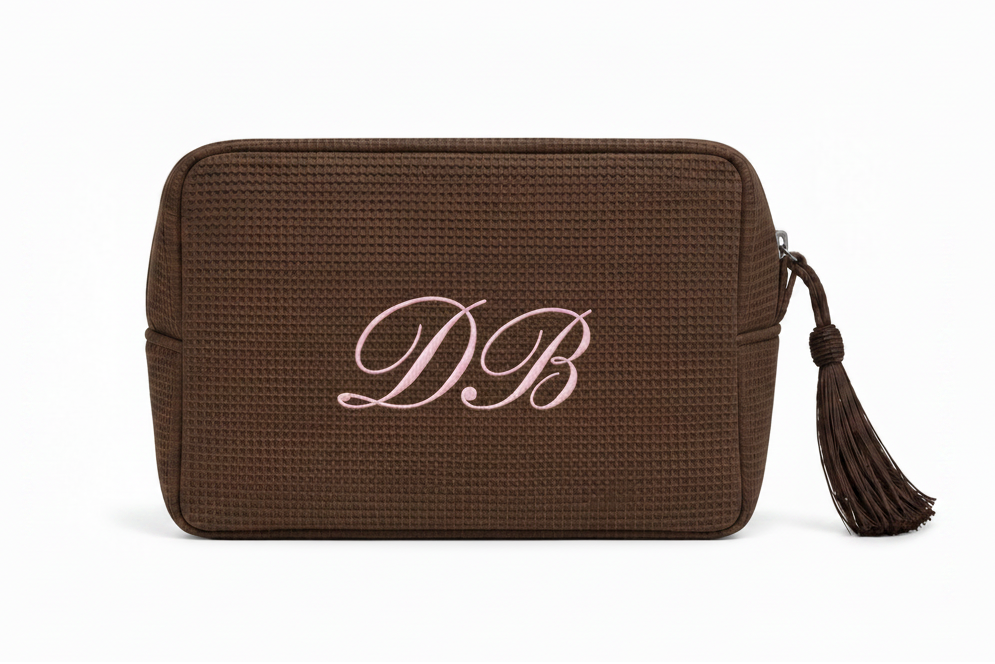 Classic Monogram Waffle Pouch