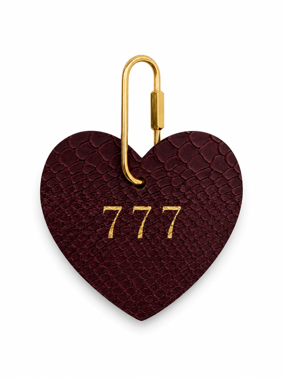 Burgundy Leather Tag
