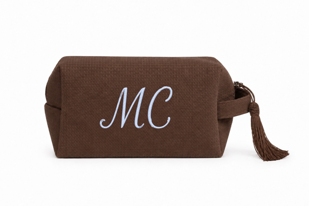 Classic Monogram Waffle Pouch Medium